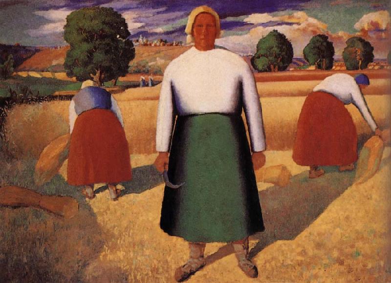 Kasimir Malevich Harvest season France oil painting art